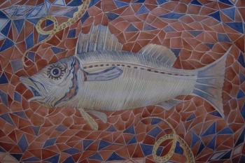 Fish, based on Pompeian mosaics. Mikitevich Constantin