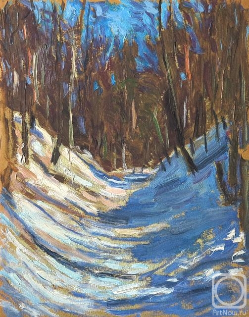 Chistov Ivan. Snow in a ravine (study)
