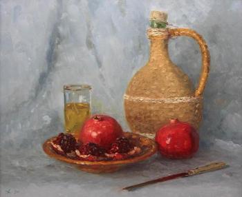 Still life with pomegranates. Alexandrovsky Alexander