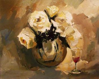 White roses. Privalov Mikhail