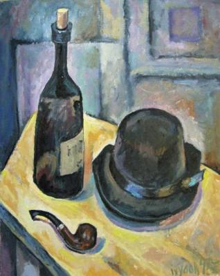 Hat, pipe and bottle. Ixygon Sergei
