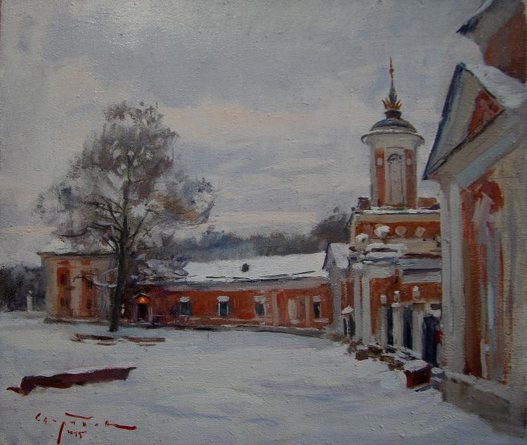 Sviridov Sergey. Morning of the new year 2015. Part of Natalia Goncharova's estate in Yaropolets