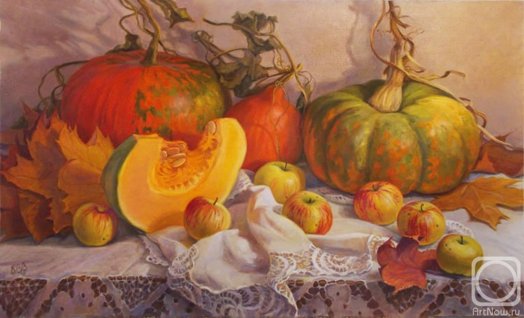Shumakova Elena. Pumpkins and apples