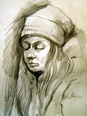 Five minutes sketch in the subway 31