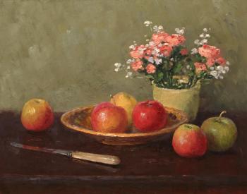 Still life with red apples. Alexandrovsky Alexander