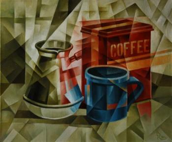 Coffee. Cubo-futurism. Krotkov Vassily