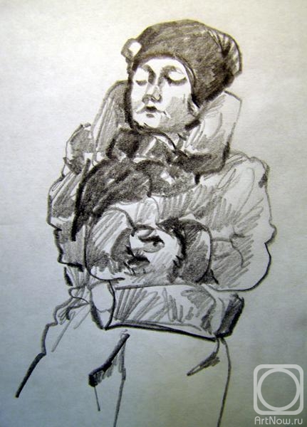 Gerasimov Vladimir. Sketch in the Metro 46