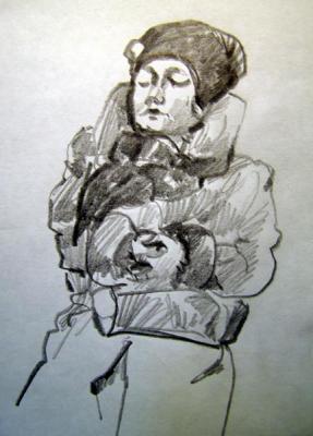 Sketch in the Metro 46. Gerasimov Vladimir