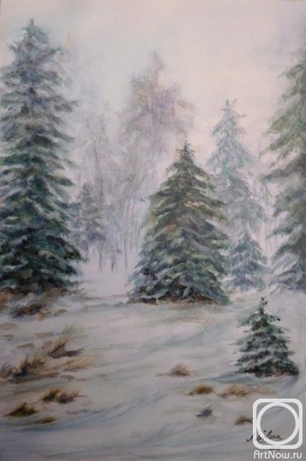 Lizlova Natalija. A Christmas tree was born in the forest