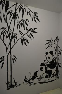 Pandas (painting in the dressing room). Romanova (Fastovets) Evgeniya