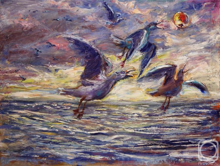 Rakhmatulin Roman. Feeding seagulls