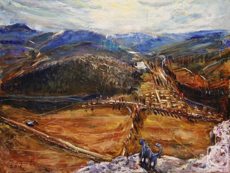 Rakhmatulin Roman. Blue Dog meets the sun