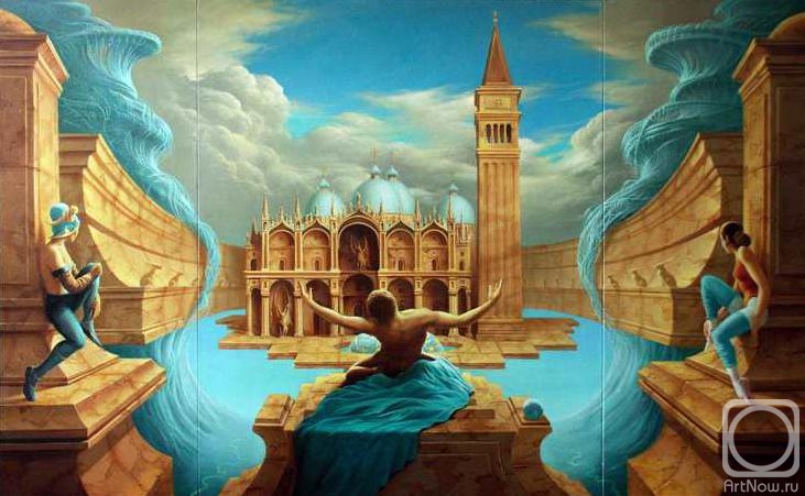 Mescheriakov Pavel. The cycle "Heavenly castles". No. 12 (triptych)