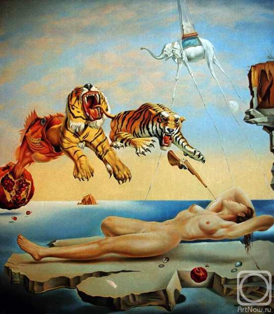 Mescheriakov Pavel. A dream inspired by the flight of a bee a moment before waking up. S. Dali