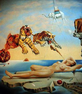 A dream inspired by the flight of a bee a moment before waking up. S. Dali