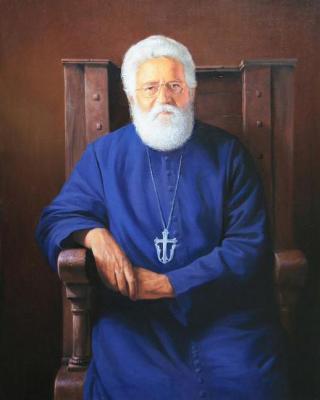 Portrait of Hrisoroyatis, the prior of the monastery (Cyprus). Mescheriakov Pavel