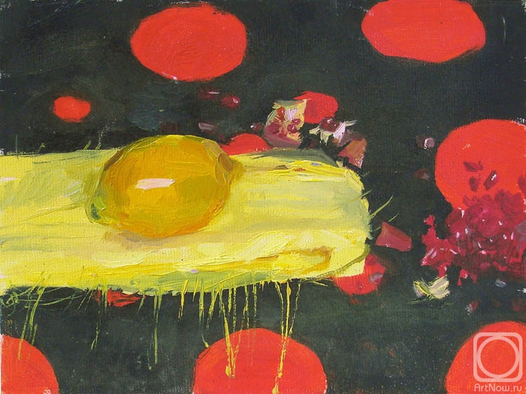 Roshina-Iegorova Oksana. ,, Lemon and pomegranate, Etude No. 50