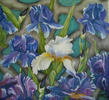 White iris. Oganov Eduard