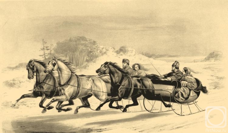 Kolotikhin Mikhail. The sleigh race