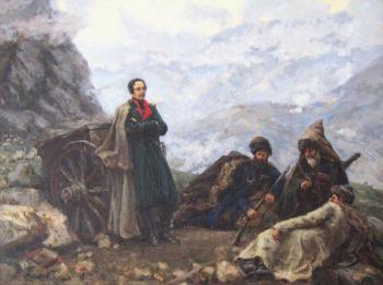 M.Y. Lermontov in a campaign with the Terek Cossacks. Fedorov Dmitriy
