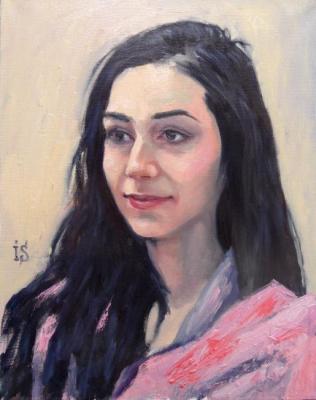 Anush with a pink scarf (Anush Malian). Sergeyeva Irina