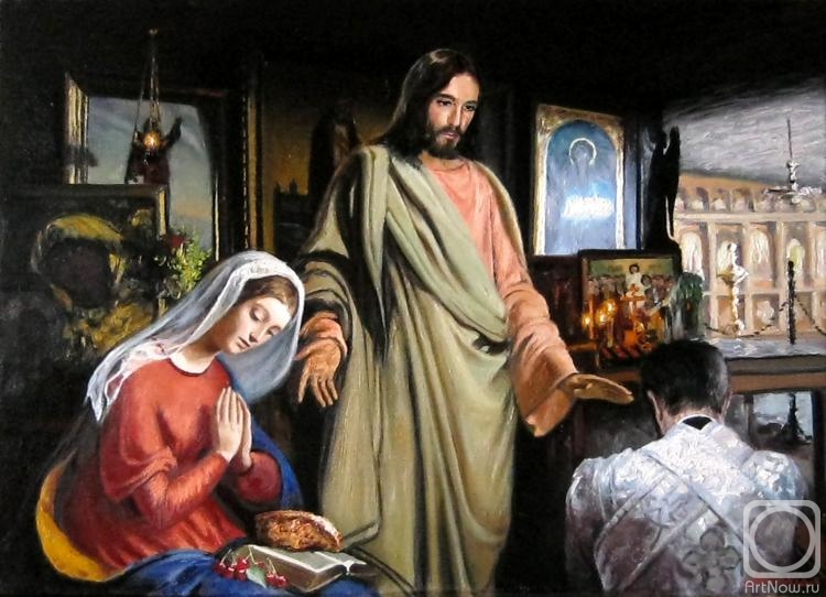Arseni Victor. Jesus blesses the fast food on December 29, for true Christmas is on January 7. Vision 29 December 2013