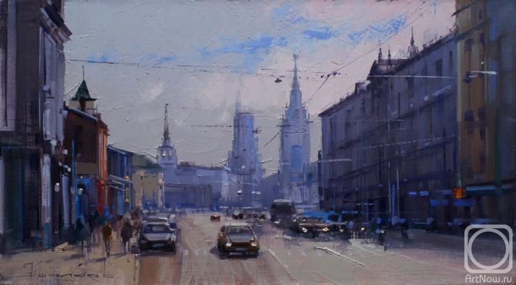 Shalaev Alexey. Morning indigo color. Krasnopresnenskaya street