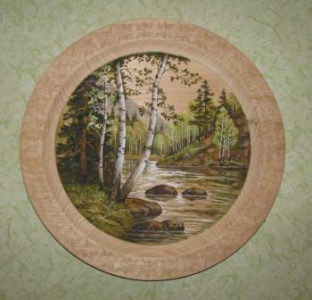 Panels of cedar "River of Sand"