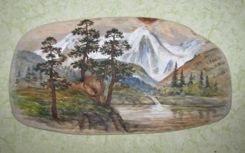 Panels of cedar "Spring in the Altai"