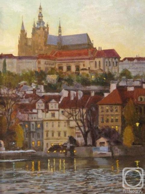 Lapovok Vladimir. Prague. Twilight on the Vltav
