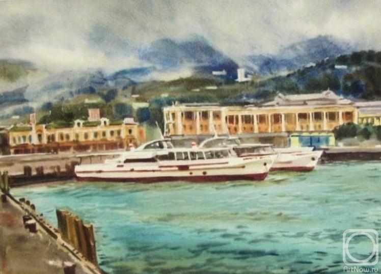 Lapovok Vladimir. Yalta. Boats in the bay