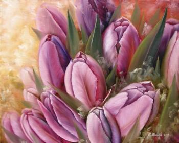 Purple tulips. Kreneva Ekaterina