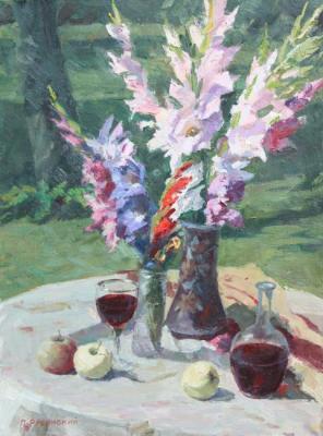 Still life with gladioluses. Rubinsky Pavel