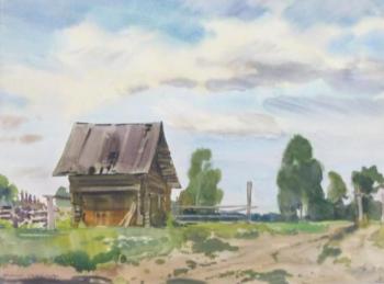 Shchelykovo. Barns at the outscart