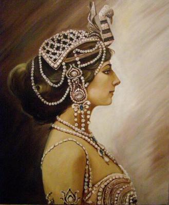 Earrings with sapphire (Mata Hari). Mishchenko-Sapsay Svetlana