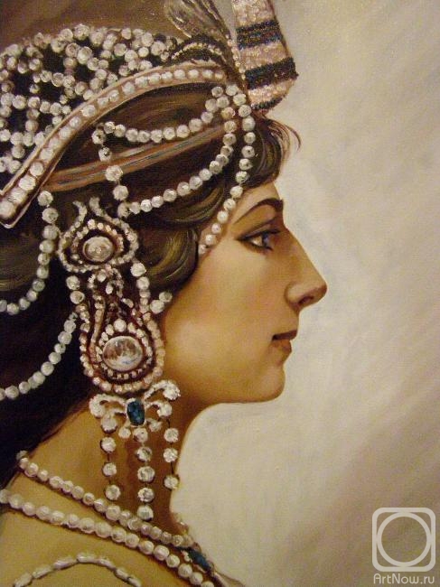 Mishchenko-Sapsay Svetlana. Earrings with sapphire (fragment)