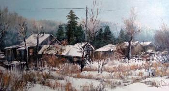 Village Kuzykino (Pine Tree Painting Winter). Lednev Alexsander