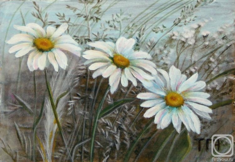 Kudryashov Galina. Three daisies