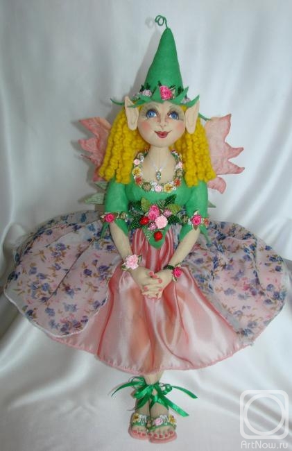 Badyukova Irina. Sculptural and textile doll Alva (Elf)