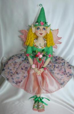 Sculptural and textile doll Alva (Elf)