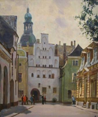 Riga. Medieval houses. Three Brothers