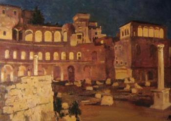 Rome. Forum of Trajan at Night. Lapovok Vladimir