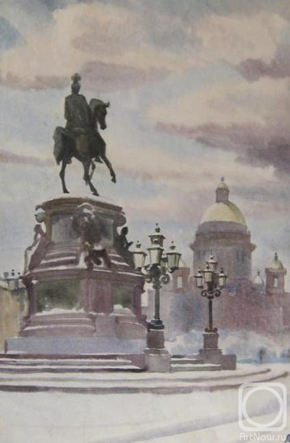 Lapovok Vladimir. St. Isaac's Square. Winter