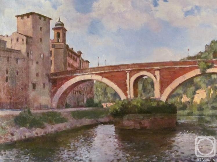 Lapovok Vladimir. Rome. Bridge to Tiber Island