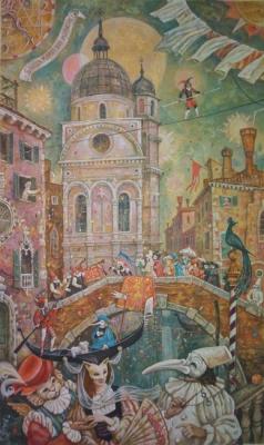 Venetian fantasy. Church of Santa Maria dei Miracoli