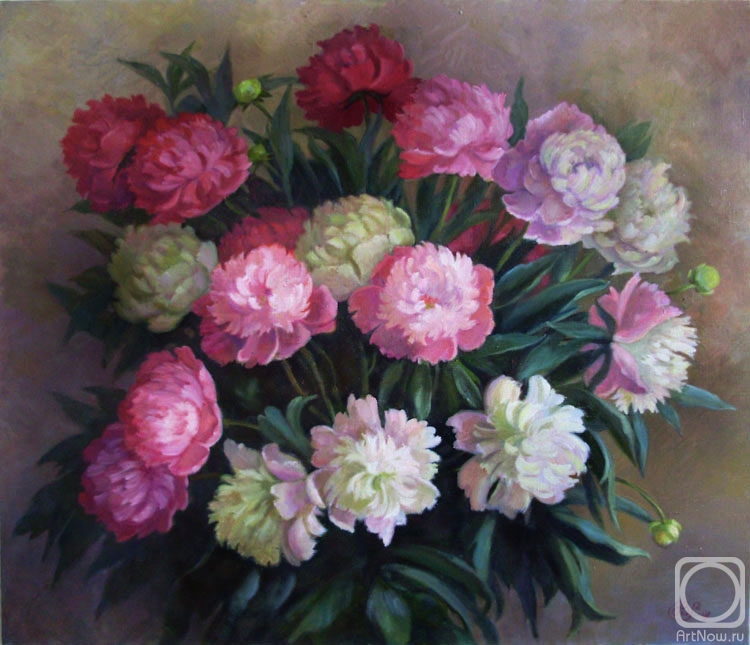 Shumakova Elena. Bouquet with peonies