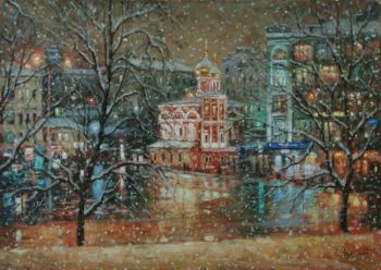 Snowfall on Slavyanskaya square. Razzhivin Igor