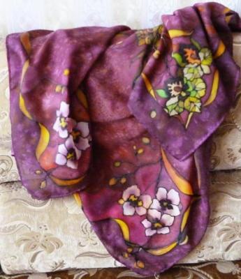 Handkerchief "Orchids". Ripa Elena