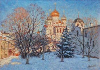 Zachatievsky monastery in winter. Razzhivin Igor