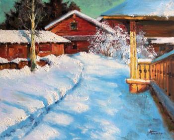 Rural motive. Russian winter. Kremer Mark